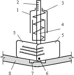 Схема динамометрического устройства для измерения натяжения ремня