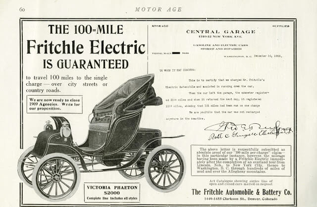 Электромобиль Fritchle фирмы The Fritchle Automobile & Battery Co
