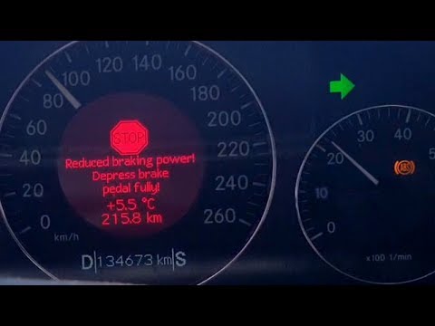 Mercedes W211 Suddenly Failed Brakes on Speed 90 km/h - Error C261E