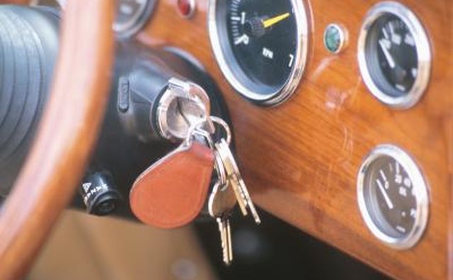 keys in ignition of car