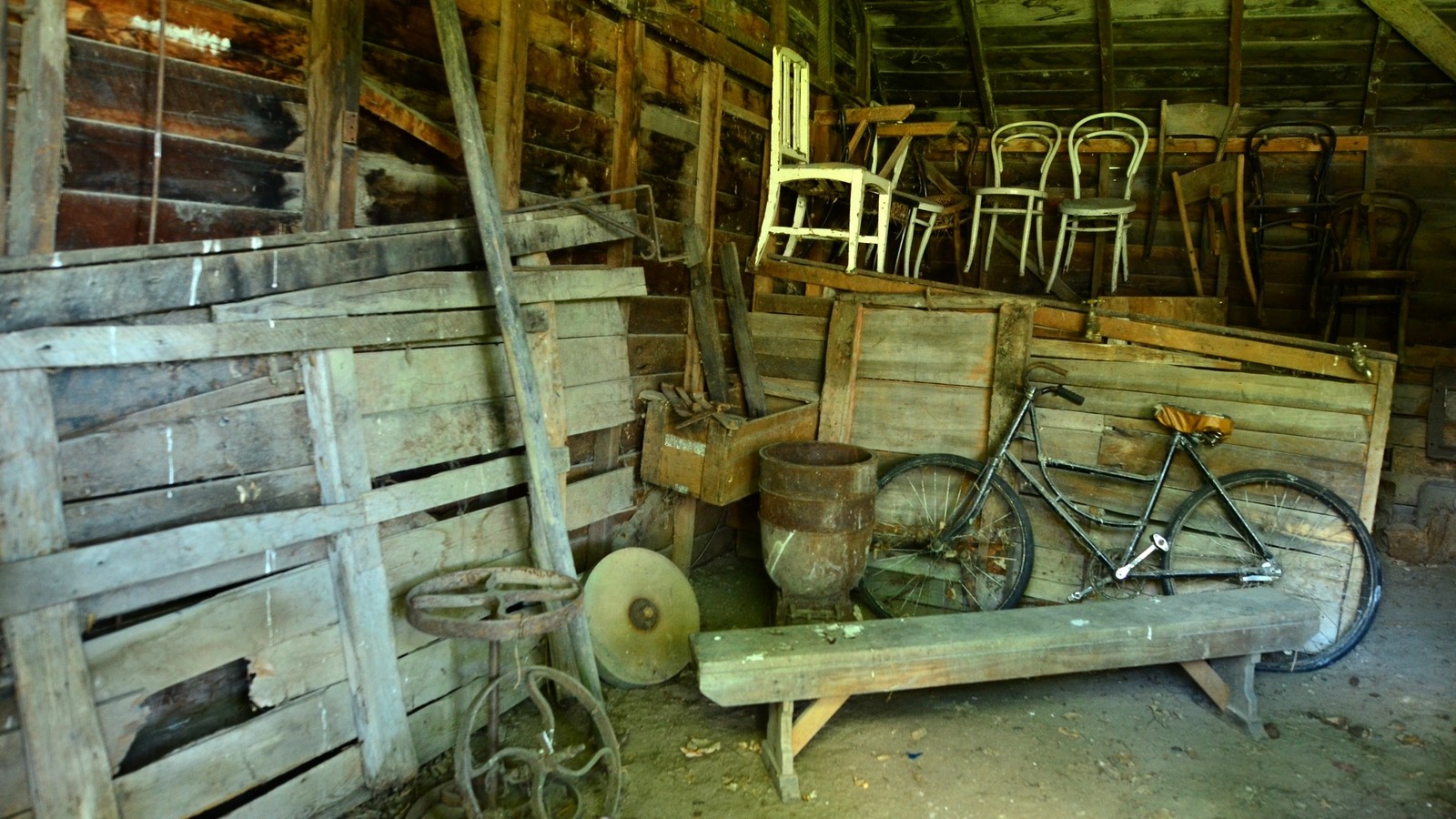Old barn interior