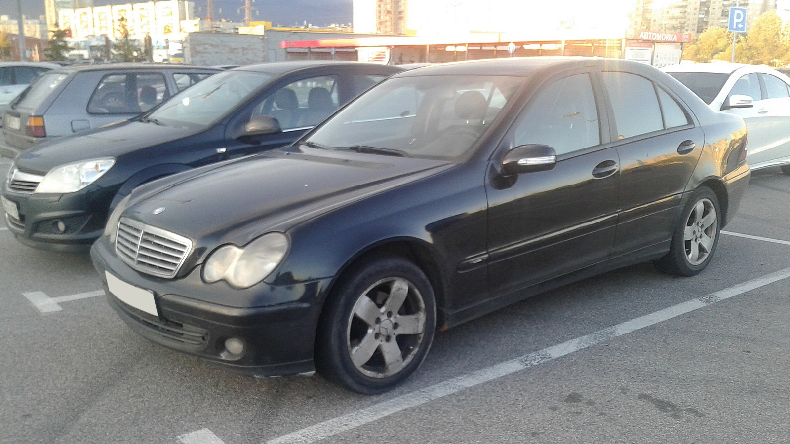 mercedes-benz w203 черный три четверти (3)