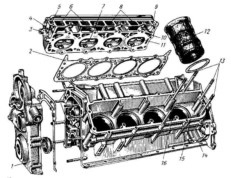 Кшм зил 130 схема